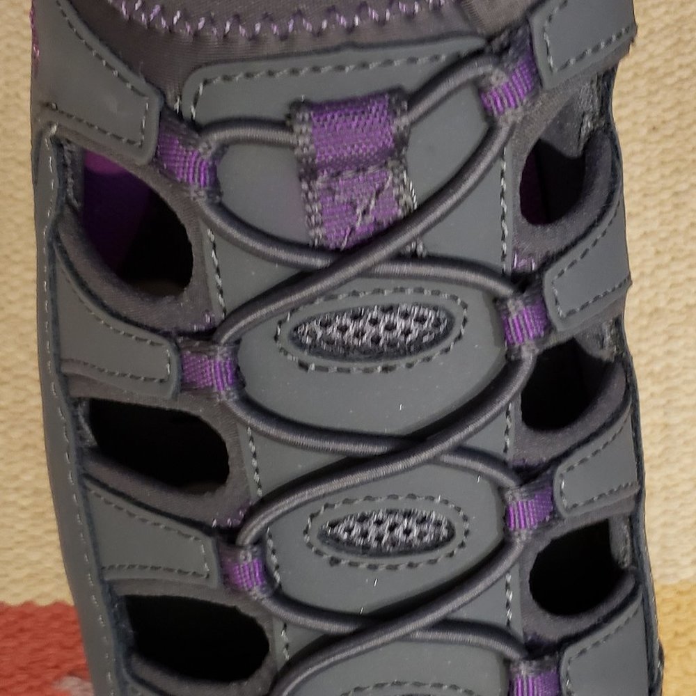 RYKA Tensile Women's Gray/Purple Leather Slip-On Mule 11M NIB - Picture 5 of 9